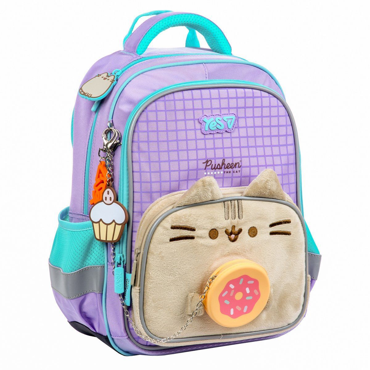 Рюкзак шкільний для дівчинки Yes S-72M Pusheen Summer 38 &times; 30 &times; 17 см фіолетовий фото