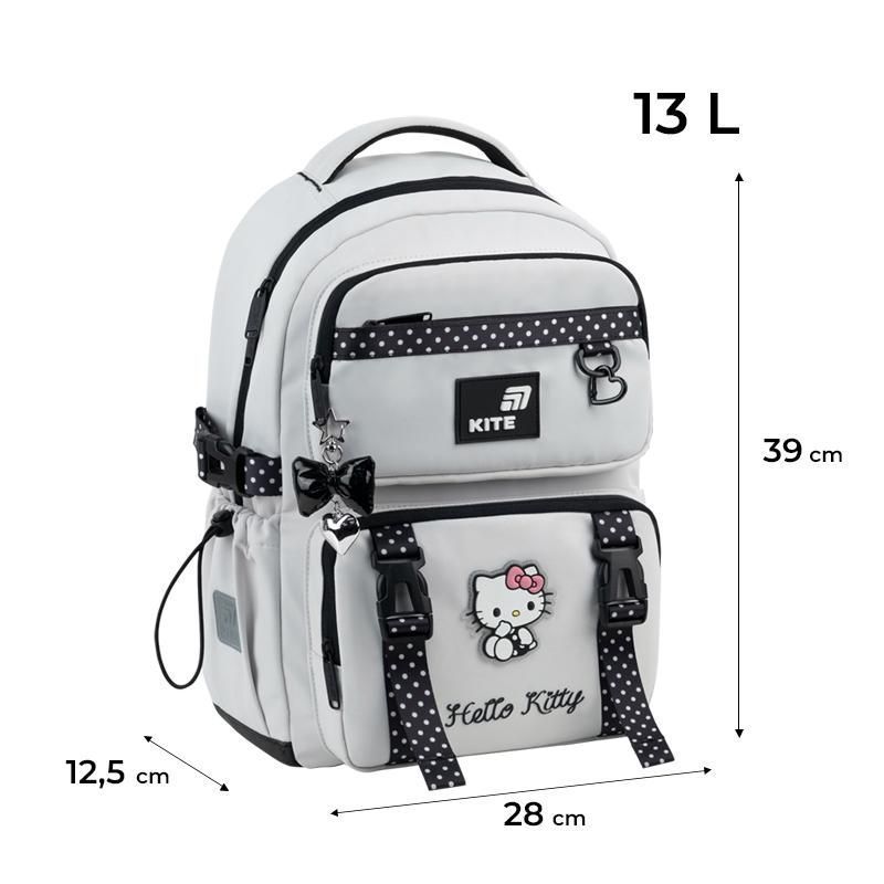Рюкзак шкільний для дівчинки Kite Education 1022 Hello Kitty 39 &times; 28 &times; 12,5см сірий фото