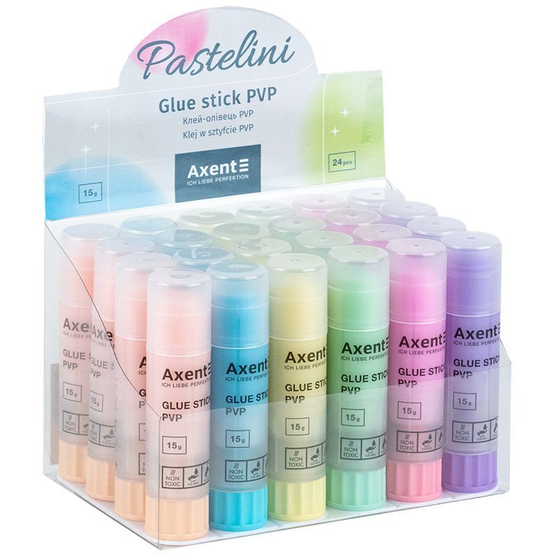Клей-олівець Axent Pastelini PVP 15г фото