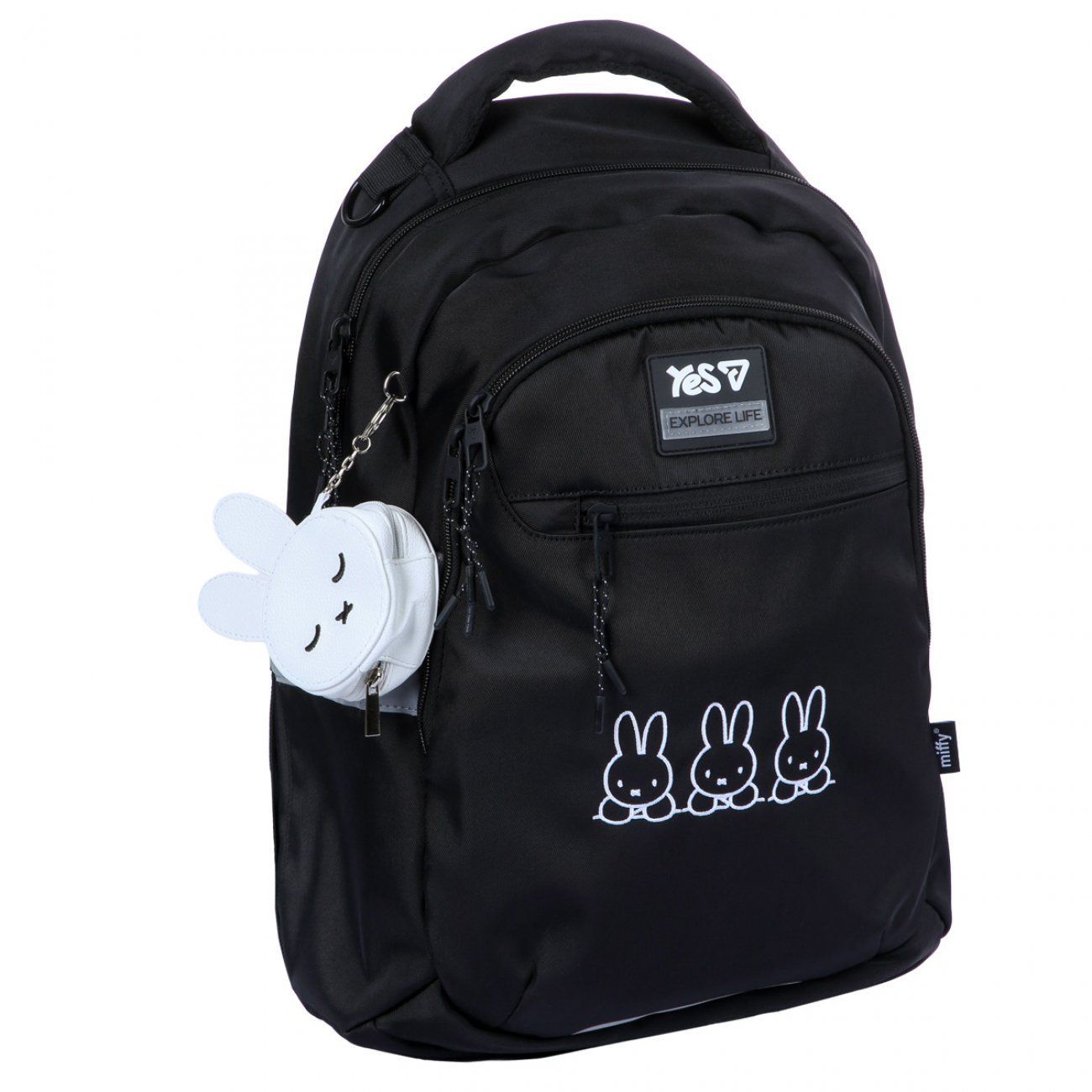 Рюкзак подростковый Yes ТS-54M Miffy Trio 42&times;27&times;14 см черный фото
