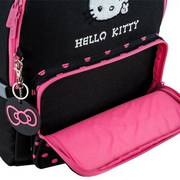 Рюкзак шкільний для дівчинки Kite Education 700 Hello Kitty 39*29*14,5см чорний фото