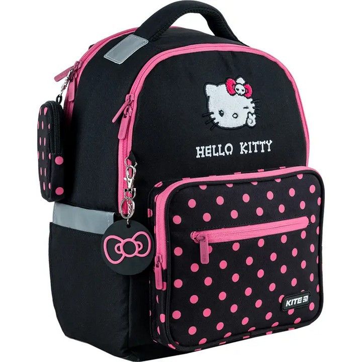 Рюкзак шкільний для дівчинки Kite Education 700 Hello Kitty 39*29*14,5см чорний фото