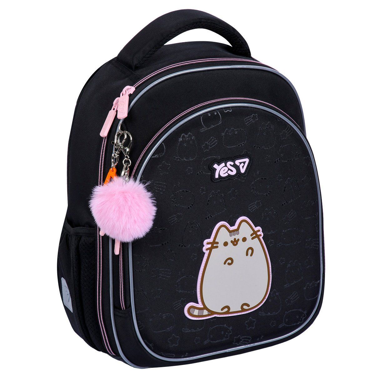 Рюкзак школьный полукаркасный для девочки Yes S-109S Pusheen 37&times;27&times;13 см черный фото