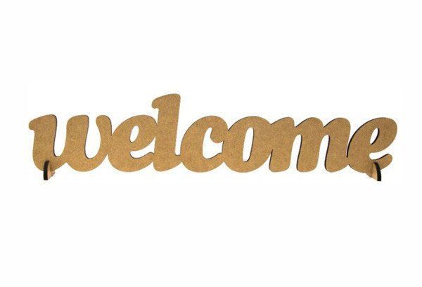Заготовка для декорування Rosa Talеnt напис Welcome МДФ 45*12см фото