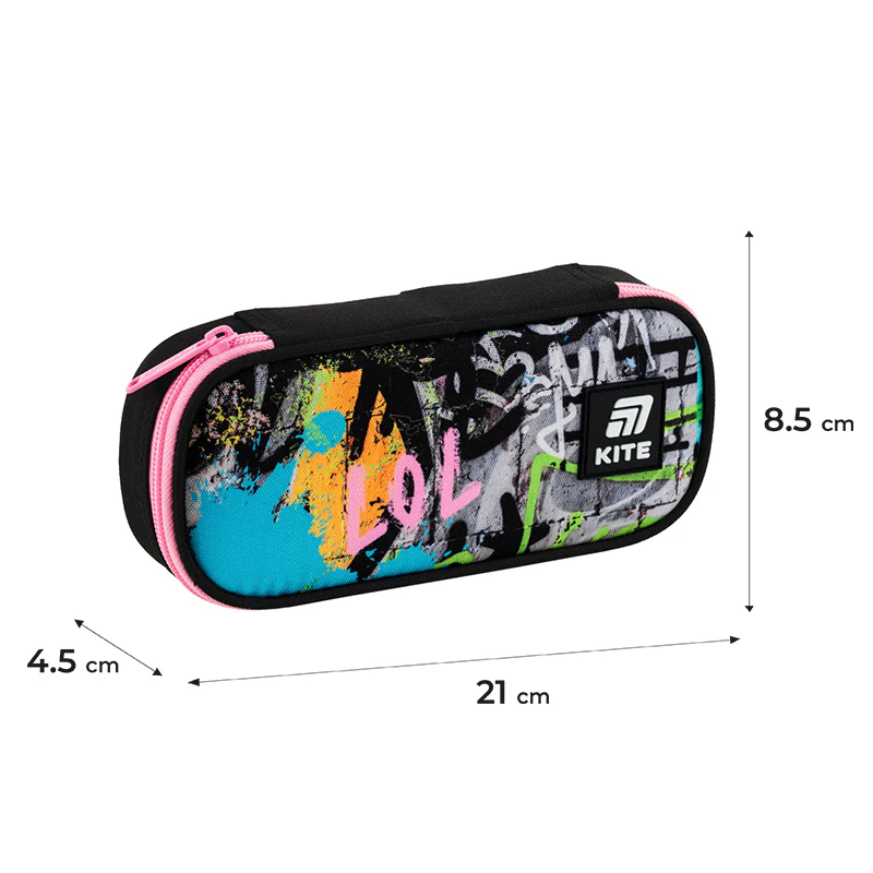 Пенал шкільний Kite для дівчинки на 1 відділення 662 Street Art фото