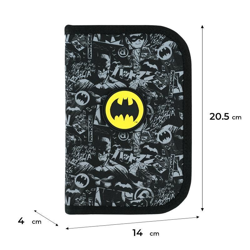 Пенал шкільний Kite для хлопчика на 1 відділення, 2 відворот 622 DC Comics фото