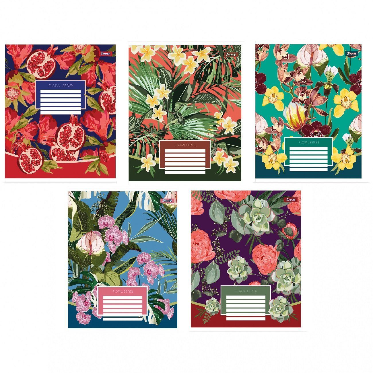 Зошит шкільний 1Вересня 48 аркушів лінія Floral series фото