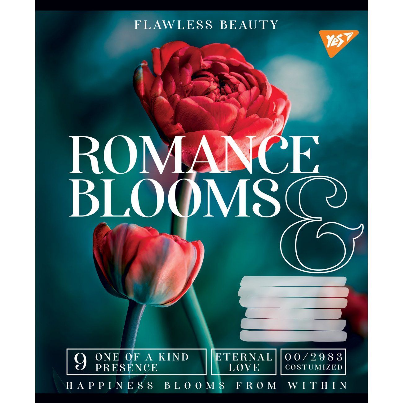 Зошит шкільний Yes 36 аркушів клітинка Romance blooms фото
