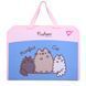 Папка-портфель пластикова В4 на блискавці Yes Pusheen з тканинними ручками фото 1