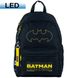 Рюкзак підлітковий Kite Education teens 2575M (LED) DC Comics Batman 42*29*18см чорний фото 1