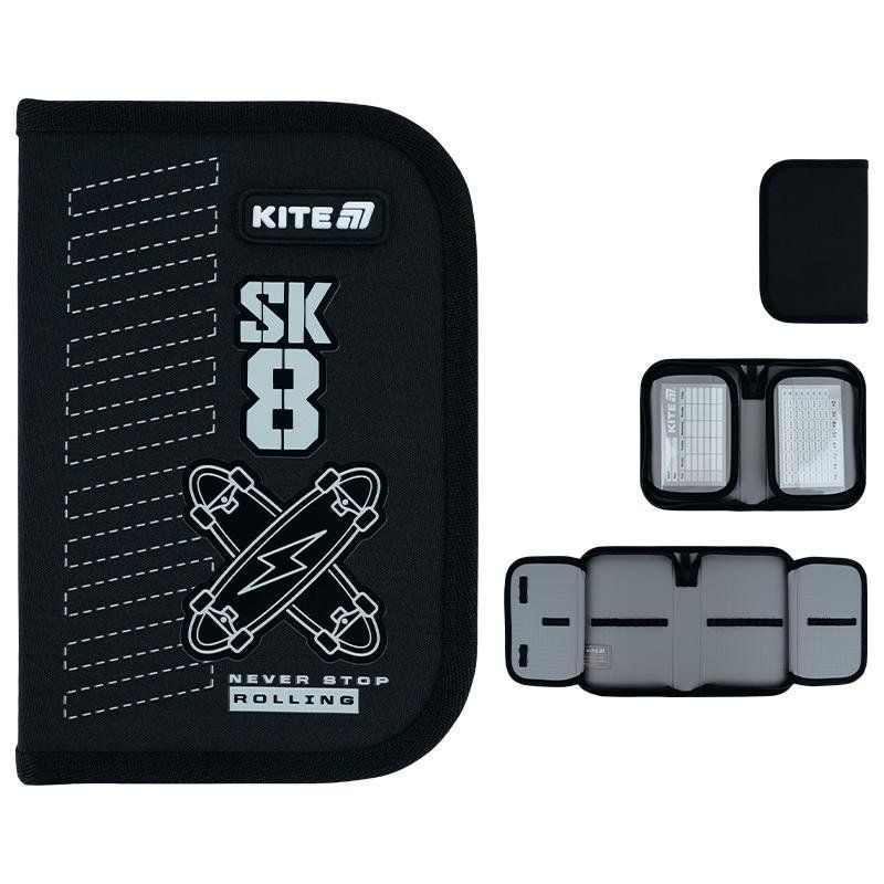 Пенал шкільний Kite для хлопчика на 1 відділення, 2 відворот 622 Skate фото