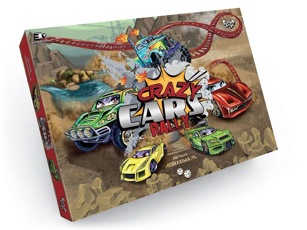 Гра настільна Crazy Cars Rally Укр/Рос (Danko Toys) фото