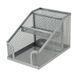 Підставка-органайзер металева Axent 3 відділення 100*143*100мм срібляста фото 1