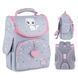 Рюкзак шкільний каркасний для дівчинки GoPack Education 5001S-3 Kitten Princess 34*26*13см сірий фото 1
