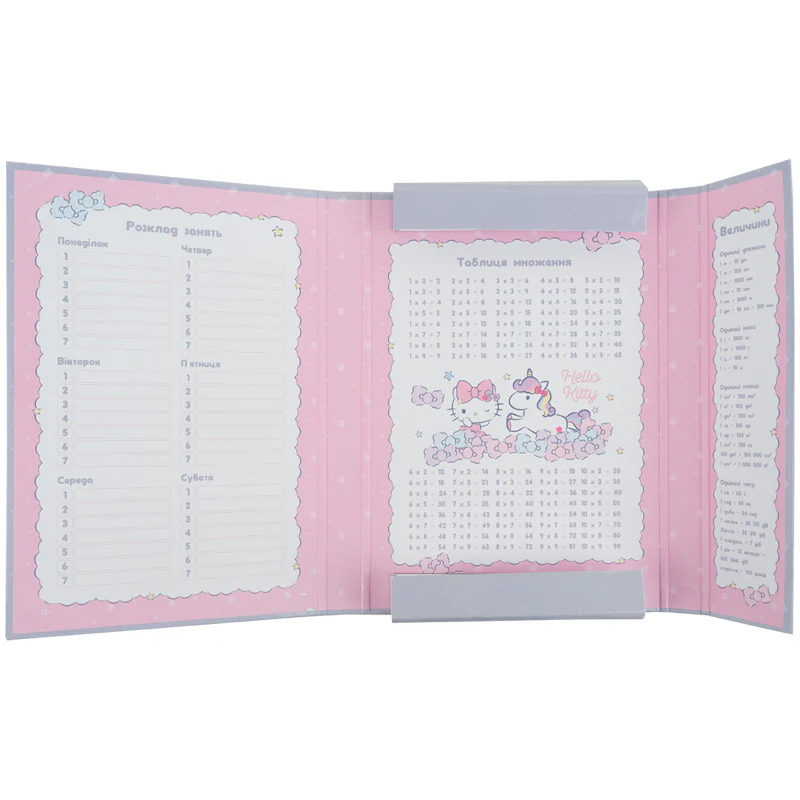 Папка для тетрадей картонная на резинке B5 Kite Hello Kitty фото