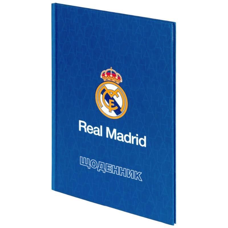Щоденник шкільний Kite Real Madrid тверда обкладинка, синій фото