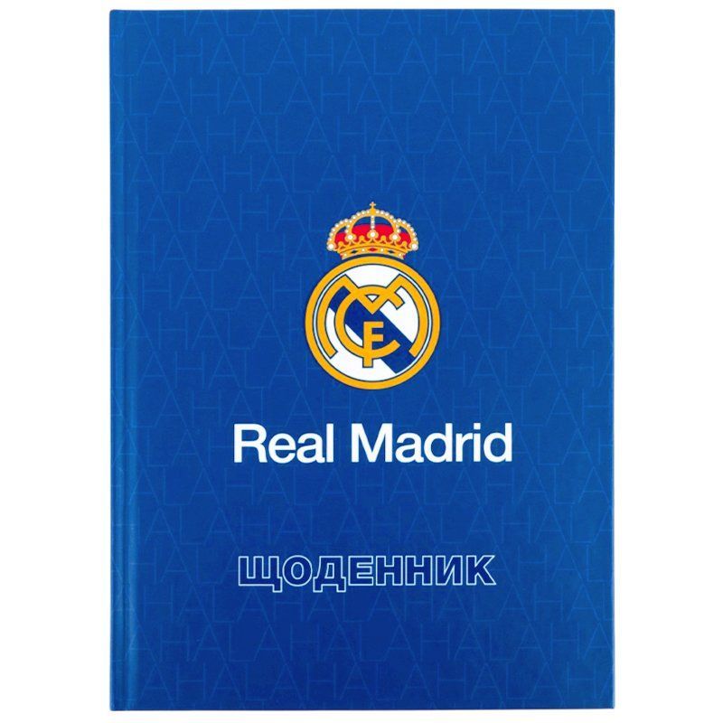 Дневник школьный Kite Real Madrid твердый переплет, синий фото