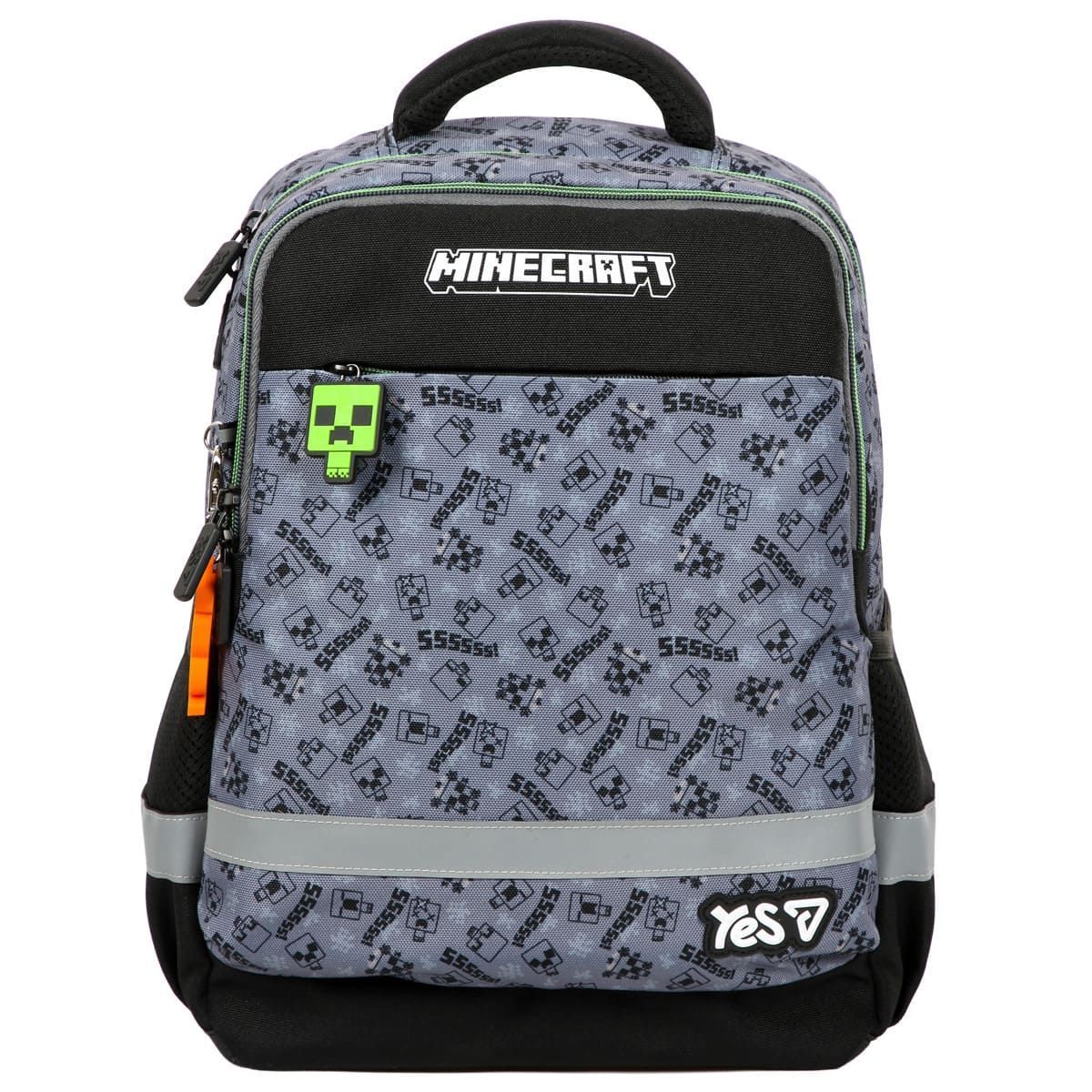 Рюкзак школьный для мальчика Yes S-52S Ergo Minecraft Effect 37&times;28&times;15 см черно-серый фото