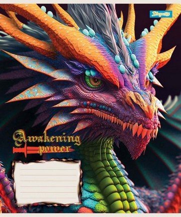 Тетрадь школьная 1Вересня 12 листов клетка Dragon (25) фото