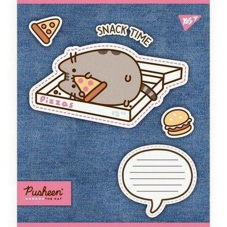 Зошит шкільний Yes 12 аркушів коса лінія Pusheen. Snack time (25) фото