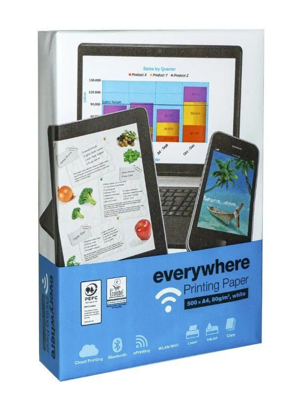 Папір для принтера А4 Everywhere Multifunctional Printing paper 500 арк 80 г/м фото