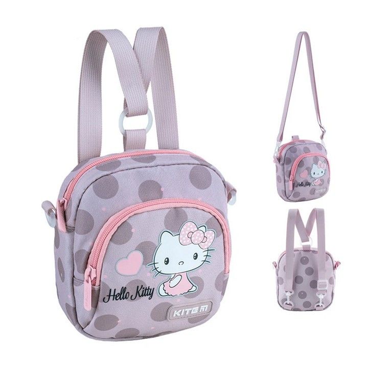 Рюкзак-сумка дитячий для дівчинки Kite 2620 Hello Kitty 16,5*15*6см бежевий фото