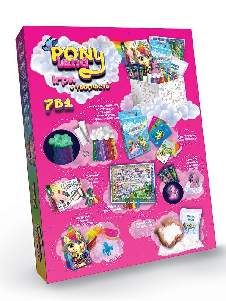 Набор для творчества &laquo;Pony Land 7в1&raquo;: игры + творчество Укр Danko Toys фото