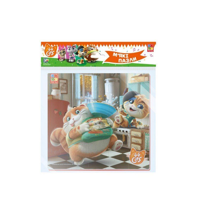 Пазлы мягкие 25эл 22*24см 44 кота. На кухне Vladi Toys фото