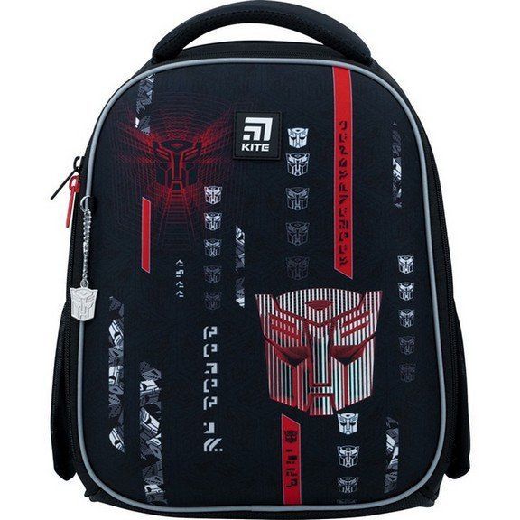Рюкзак шкільний каркасний для хлопчика Kite Education Transformers 35*26*14см чорний фото