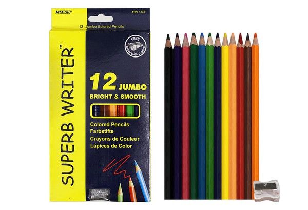 Олівці кольорові Marco Jumbo Super Writer 12 кольорів фото