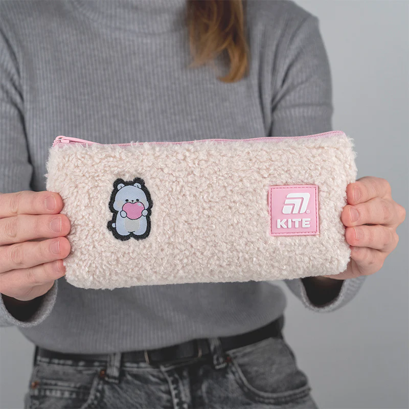 Пенал-косметичка Kite для дівчинки на 1 відділення 680-3 бежевий фото