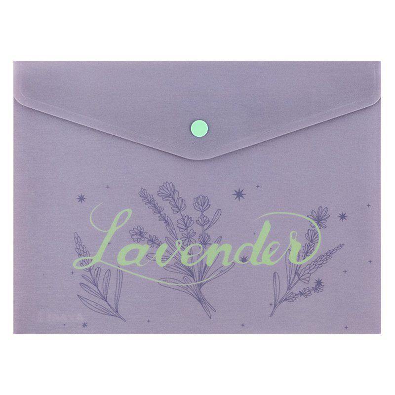 Папка-конверт на кнопці А5+ Axent 180мкм Lavender-1 фото