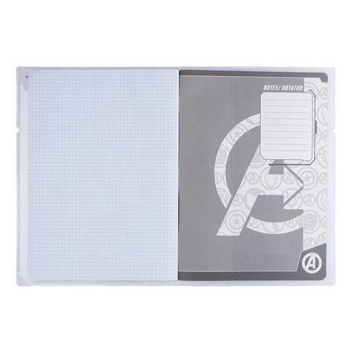 Тетрадь А4 48л, в клетку, в пластиковой папке Yes Marvel Black фото