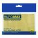Папір для нотаток з клейким шаром 100х150мм 100арк Buromax клітинка, жовтий фото 1