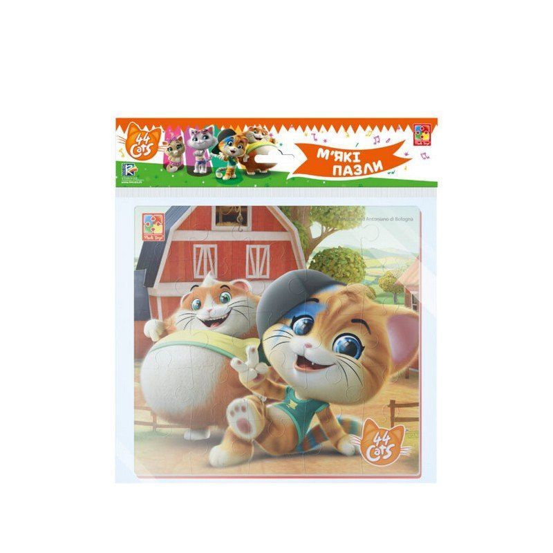 Пазли м'які 25ел 22*24см 44 коти. На фермі Vladi Toys фото