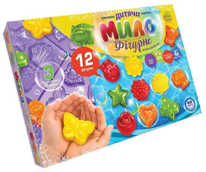 Набір для миловаріння Мило фігурне дитяче (12 фігур) Укр (Danko Toys) фото