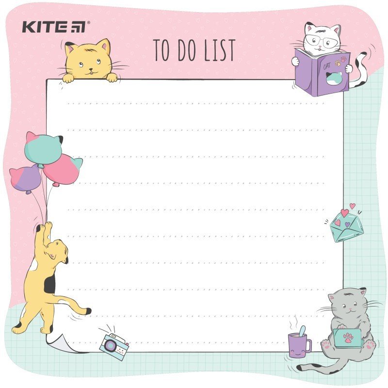 Планінг настінний А5 Kite Cats To do list фото