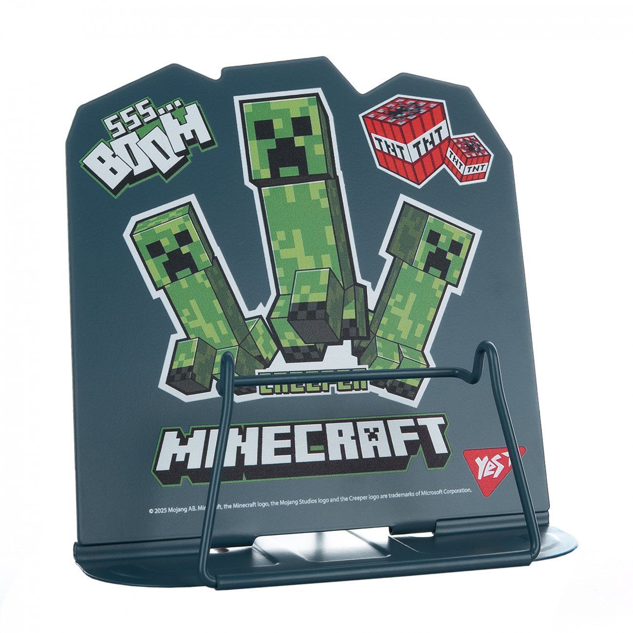 Підставка для книг металева фігурна Yes Minecraft Creeper 16,5&times;17&times;16см фото