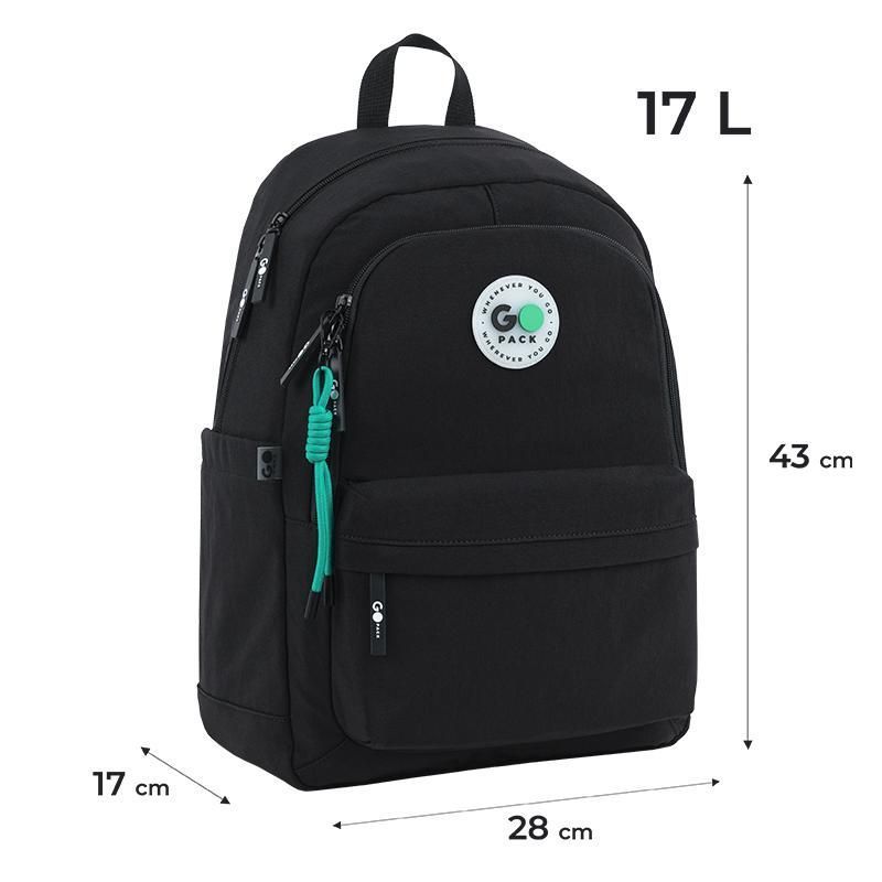 Рюкзак підлітковий GoPack Education Teens 141L 43&times;28&times;17см чорний фото