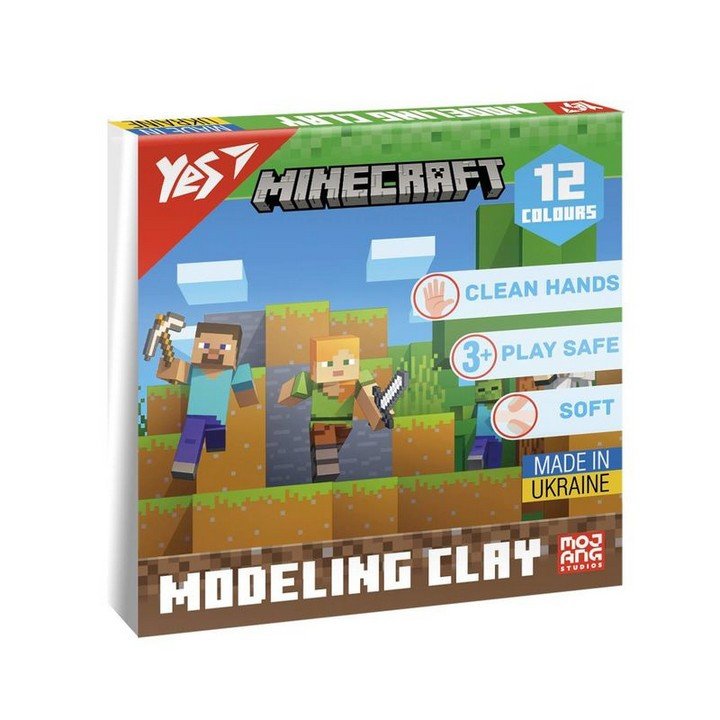 Пластилін Yes Minecraft 12 кольорів 240г фото