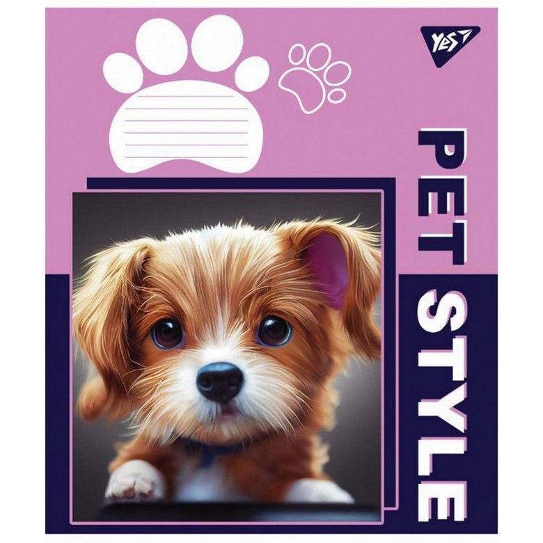 Тетрадь школьная Yes 12 листов линия Pet style фото