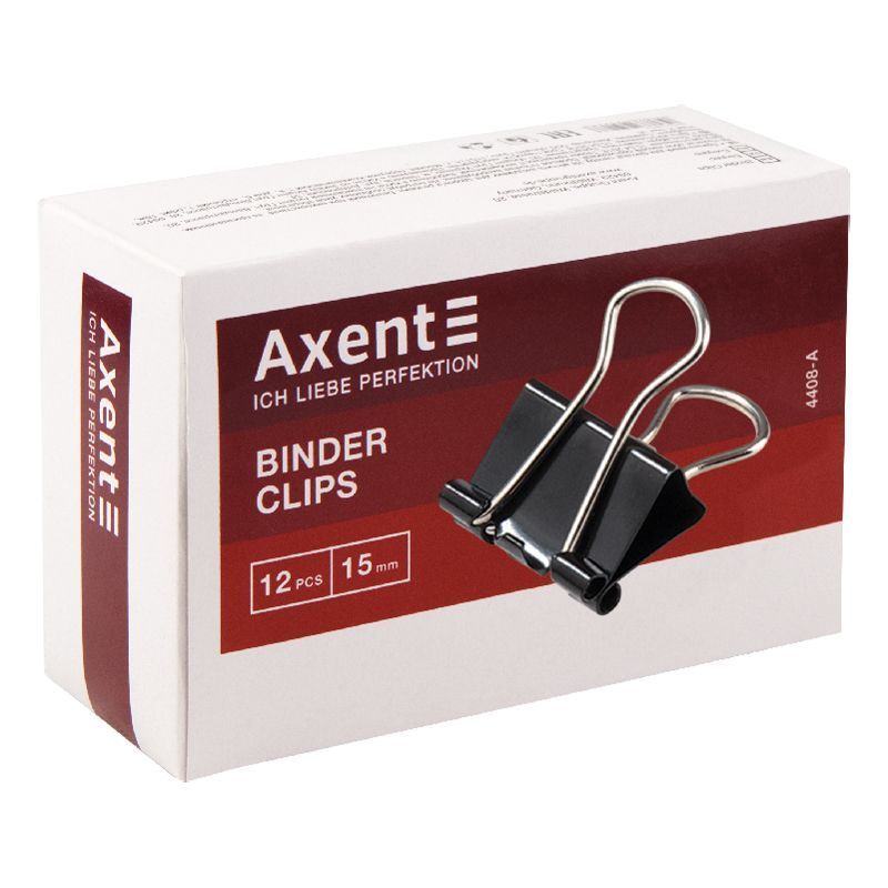 Биндер 15мм чорный Axent фото