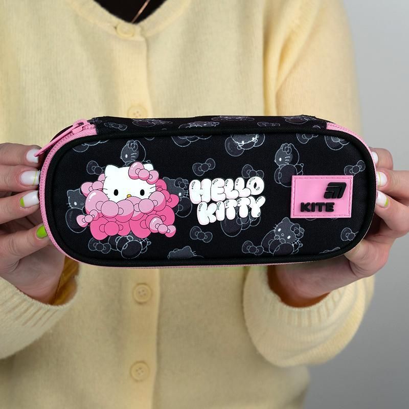 Пенал шкільний Kite для дівчинки на 1 відділення, 1 відворот 599 Hello Kitty фото