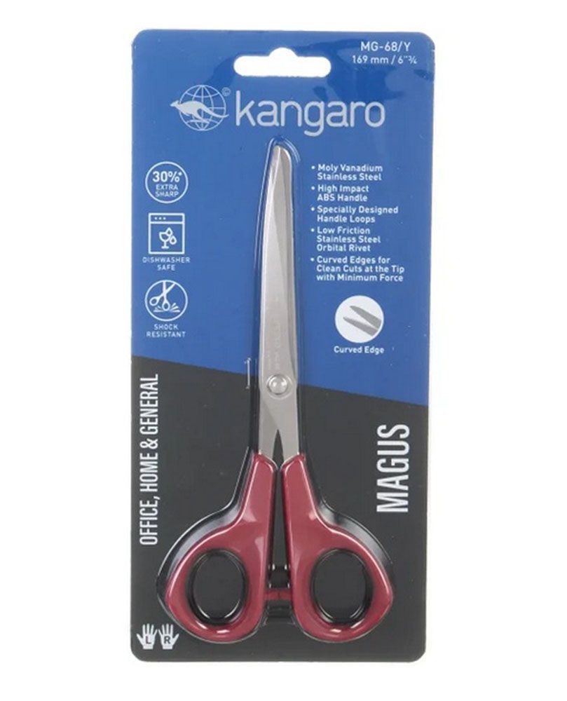 Ножницы офисные Kangaro 16,9см микс фото