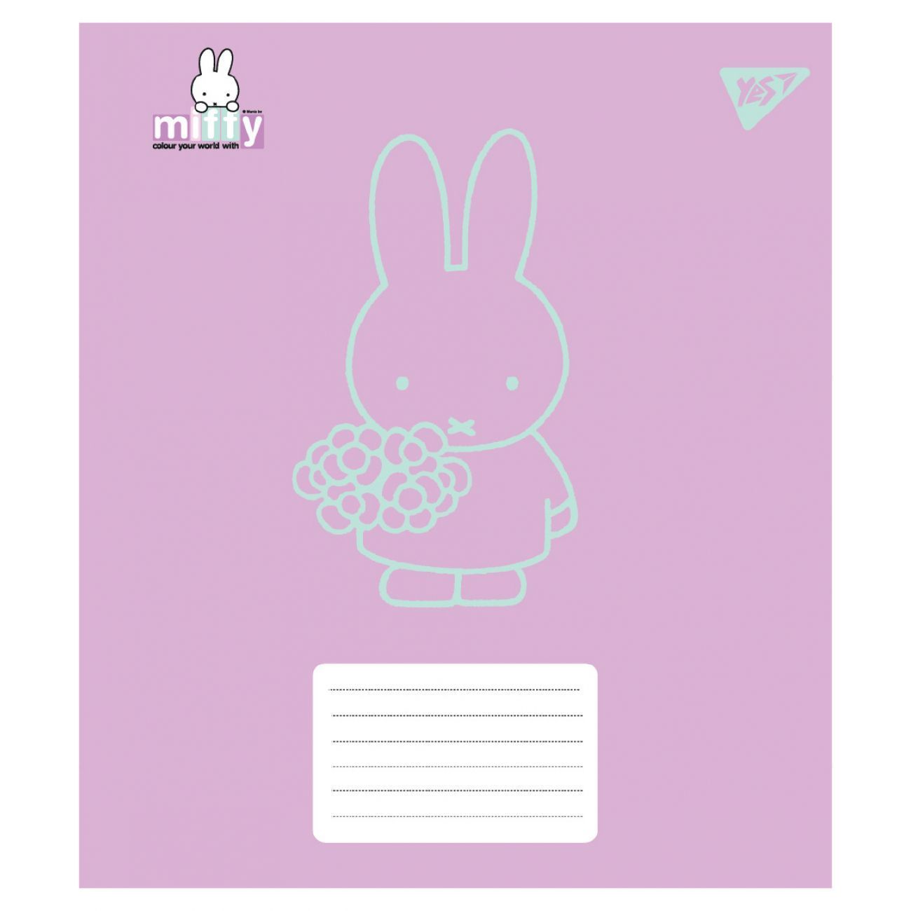 Зошит шкільний Yes 18 аркушів лінія Miffy Bunny фото