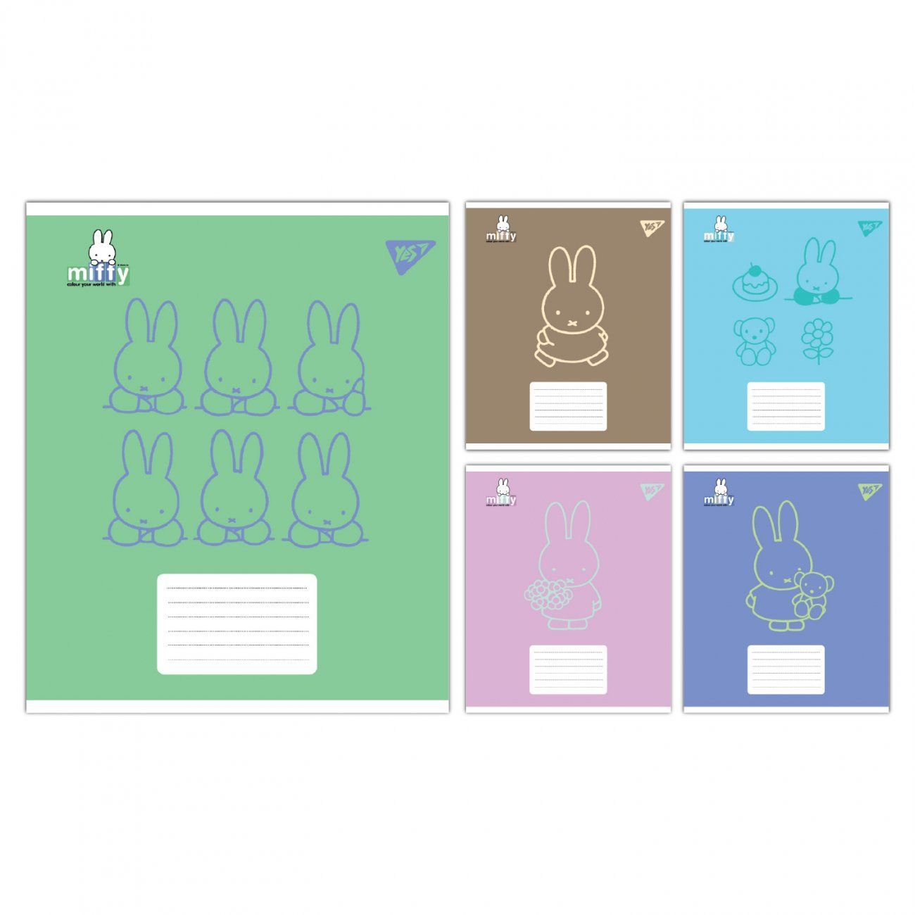 Зошит шкільний Yes 18 аркушів лінія Miffy Bunny фото