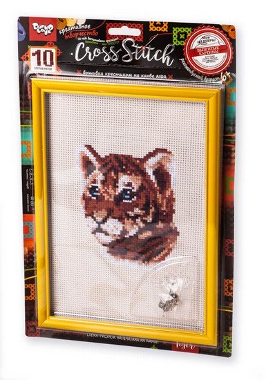 Набір Вишивка хрестиком на канві Cross Stitch Тигр Danko Toys фото