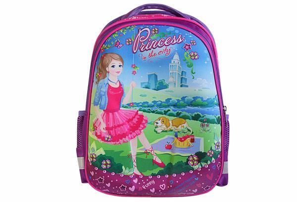 Рюкзак шкільний каркасний для дівчинки Kidis Princess in the city 7195 39*30*18 см фото
