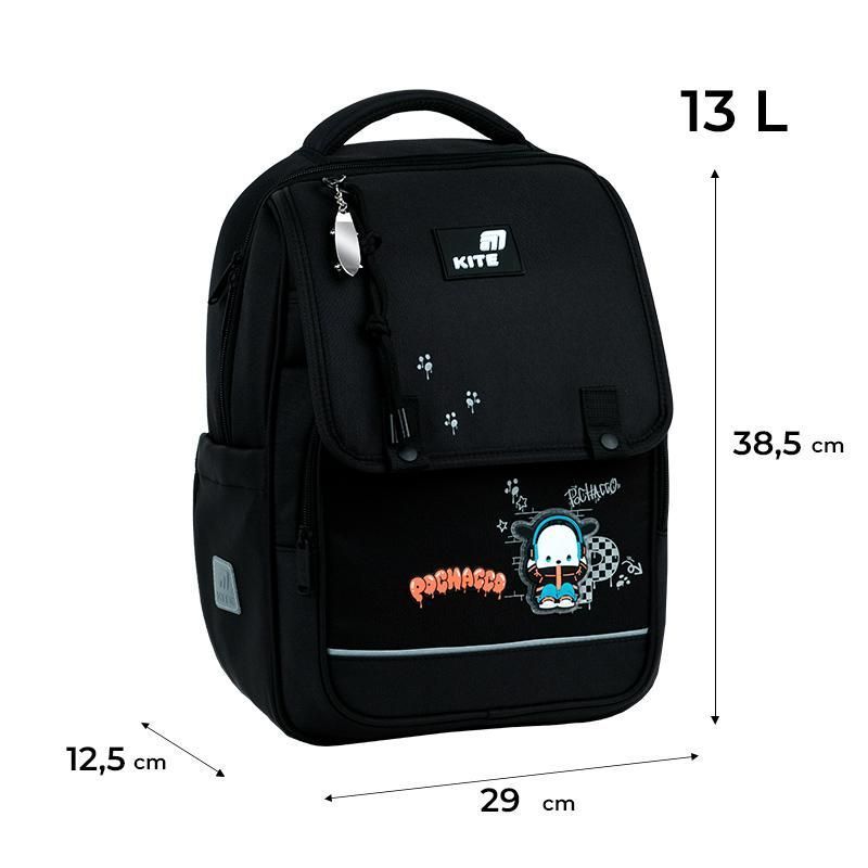 Рюкзак шкільний для хлопчика Kite Education 772 Pochacco 38,5 &times; 29 &times; 12,5см чорний фото