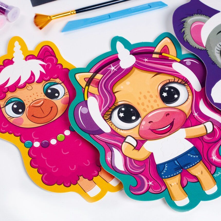 Набір для творчості Глітер арт Блискучі звірята (Vladi Toys) фото